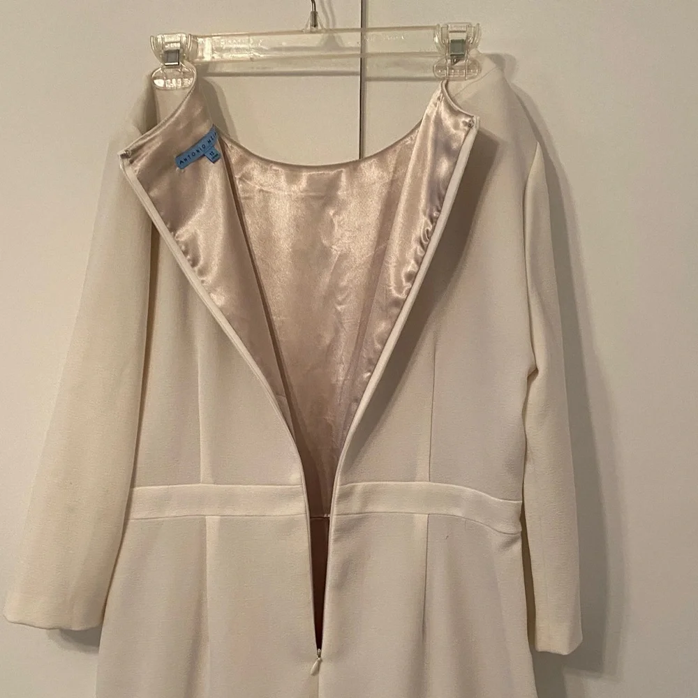 ANTONIO MELANI Cream Long Sleeve Dress - Picture 5 of 6